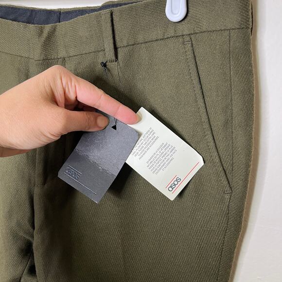 Asos Super Skinny Fit Jogger Pants Men's Green 33x32 Stretch Casual NWT - Picture 4 of 7